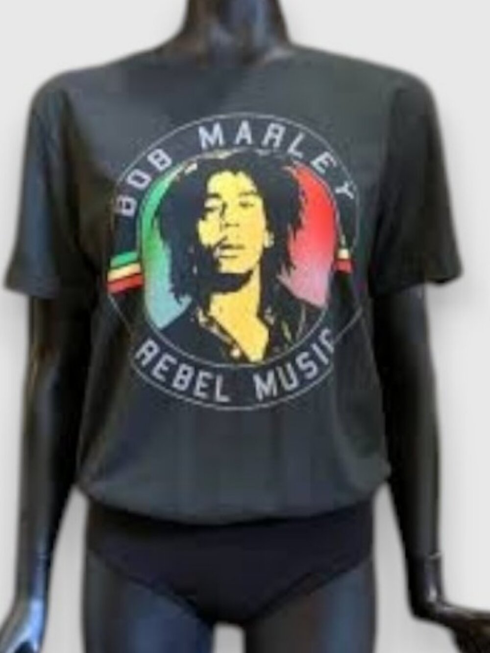 Gap Bob Marley Rebel Music graphic shirt black unisex size M